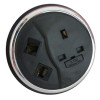 CMW Ltd | CMD Porthole In Desk Module 1 x 13A UK Power - 2 x Cat6 Data Module 80mm Black