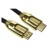 NewLink  0.5m Gold Effect Metal HDMI Braided Male to Male 4K x 2K 30AWG Lead - Black