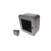 Single Gang Metal Surface Media Box 42mm Accepts 2 Euro Modules 50mm x 25mm
