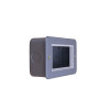 Double Gang Metal Surface Media Box 42mm Accepts 4 Euro Modules 50mm x 25mm