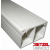 Dietzel Univolt PVC 2 Compartment Mini Trunking 40mm x 25mm 3m Trunking Length White
