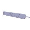 Kauden  13A Power Adapter, One to Four sockets with Surge & Spike Protection, White