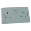 Double Gang Twin 13amp DP Switched Socket White