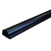 D-Line R3D5025W Self Adhesive 1/2 Round Maxi 50mm x 25mm 3m Plastic Trunking Length Black