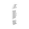 Marshall-Tufflex EECP2MLHWH | Marshall Tufflex PVC-U White Sterling Profile 2 3 Compartment Skirting Dado End Cap Left Hand