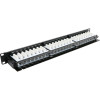 Excel Cat 5e Unscreened Patch Panel - 48-port, Right-angled, 1U - Black