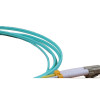 2m LC to LC Duplex OM3 Multimode Aqua Fibre Optic Patch Cable with 2mm Jacket