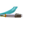 3m LC to LC Duplex OM3 Multimode Aqua Fibre Optic Patch Cable with 2mm Jacket