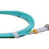 5m LC to LC Duplex OM3 Multimode Aqua Fibre Optic Patch Cable with 2mm Jacket