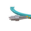 3m SC to SC Duplex OM3 Multimode Aqua Fibre Optic Patch Cable with 3mm Jacket