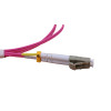 1m LC to LC Duplex OM4 Multimode Erika Violet Fibre Optic Patch Cable with 2mm Jacket