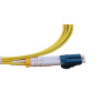 2m FC to LC Short Boot (14.5mm) Duplex OS2 Singlemode Yellow Fibre Optic Patch Cable with 2mm Jacket