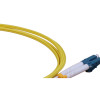 2m FC to LC Short Boot (14.5mm) Duplex OS2 Singlemode Yellow Fibre Optic Patch Cable with 2mm Jacket