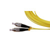10m FC to LC Duplex OS2 Singlemode Yellow Fibre Optic Patch Cable with 2mm Jacket