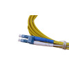3m LC to LC Duplex OS2 Singlemode Yellow Fibre Optic Patch Cable with 2mm Jacket