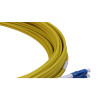10m LC to LC Duplex OS2 Singlemode Yellow Fibre Optic Patch Cable with 3mm Jacket