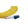 15m LC to LC Duplex OS2 Singlemode Yellow Fibre Optic Patch Cable with 2mm Jacket