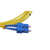 3m LC to SC Duplex OS2 Singlemode Yellow Fibre Optic Patch Cable with 2mm Jacket