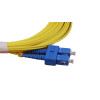 7m LC to SC Duplex OS2 Singlemode Yellow Fibre Optic Patch Cable with 2mm Jacket