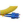 15m LC to SC Duplex OS2 Singlemode Yellow Fibre Optic Patch Cable with 2mm Jacket