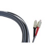 5m SC to SC Duplex OM1 Multimode Grey Fibre Optic Patch Cable with 3mm Jacket