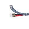2m ST to ST Duplex OM1 Multimode Grey Fibre Optic Patch Cable with 3mm Jacket