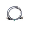 3m ST to ST Duplex OM1 Multimode Grey Fibre Optic Patch Cable with 3mm Jacket