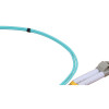 0.5m LC to LC Duplex OM3 Multimode Aqua Fibre Optic Patch Cable with 2mm Jacket
