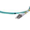 1m LC to LC Duplex OM3 Multimode Aqua Fibre Optic Patch Cable with 2mm Jacket