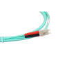 2m LC to LC Duplex OM3 Multimode Aqua Fibre Optic Patch Cable with 3mm Jacket