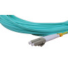 10m LC to LC Duplex OM3 Multimode Aqua Fibre Optic Patch Cable with 2mm Jacket