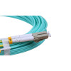 15m LC to LC Duplex OM3 Multimode Aqua Fibre Optic Patch Cable with 2mm Jacket