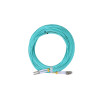 20m LC to LC Duplex OM3 Multimode Aqua Fibre Optic Patch Cable with 2mm Jacket