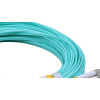 20m LC to LC Duplex OM3 Multimode Aqua Fibre Optic Patch Cable with 2mm Jacket
