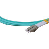 3m LC to SC Duplex OM3 Multimode Aqua Fibre Optic Patch Cable with 2mm Jacket