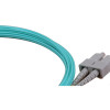 3m LC to SC Duplex OM3 Multimode Aqua Fibre Optic Patch Cable with 2mm Jacket