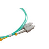 1m LC to SC Duplex OM3 Multimode Aqua Fibre Optic Patch Cable with 2mm Jacket