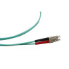 1m LC to SC Duplex OM3 Multimode Aqua Fibre Optic Patch Cable with 3mm Jacket