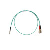 1m LC to SC Duplex OM3 Multimode Aqua Fibre Optic Patch Cable with 3mm Jacket