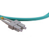 2m LC to SC Duplex OM3 Multimode Aqua Fibre Optic Patch Cable with 2mm Jacket