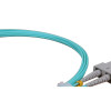 2m LC to SC Duplex OM3 Multimode Aqua Fibre Optic Patch Cable with 2mm Jacket