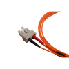2m LC to SC Duplex OM3 Multimode Orange Fibre Optic Patch Cable with 2mm Jacket