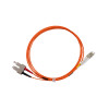 2m LC to SC Duplex OM3 Multimode Orange Fibre Optic Patch Cable with 2mm Jacket