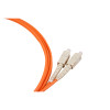 2m LC to SC Duplex OM3 Multimode Orange Fibre Optic Patch Cable with 3mm Jacket