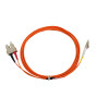 3m LC to SC Duplex OM3 Multimode Orange Fibre Optic Patch Cable with 2mm Jacket