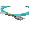 5m LC to SC Duplex OM3 Multimode Aqua Fibre Optic Patch Cable with 2mm Jacket