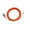 10m LC to SC Duplex OM3 Multimode Orange Fibre Optic Patch Cable with 2mm Jacket