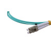 1m LC to ST Duplex OM3 Multimode Aqua Fibre Optic Patch Cable with 2mm Jacket