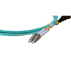 2m LC to ST Duplex OM3 Multimode Aqua Fibre Optic Patch Cable with 2mm Jacket
