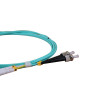 2m LC to ST Duplex OM3 Multimode Aqua Fibre Optic Patch Cable with 2mm Jacket